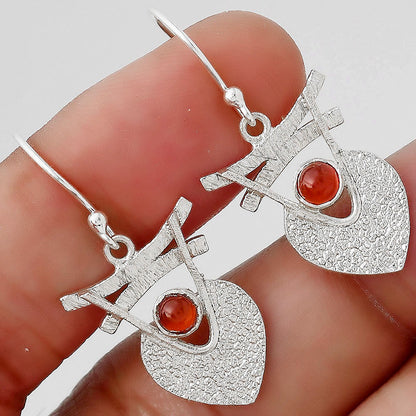 Natural Carnelian Earrings E-1159 SDE88361
