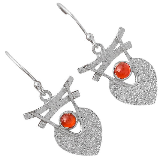 Natural Carnelian Earrings E-1159 SDE88361