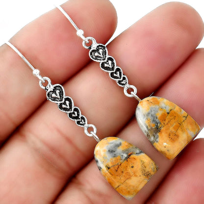 Heart - Maligano Jasper - Indonesia Earrings E-1065 SDE88368