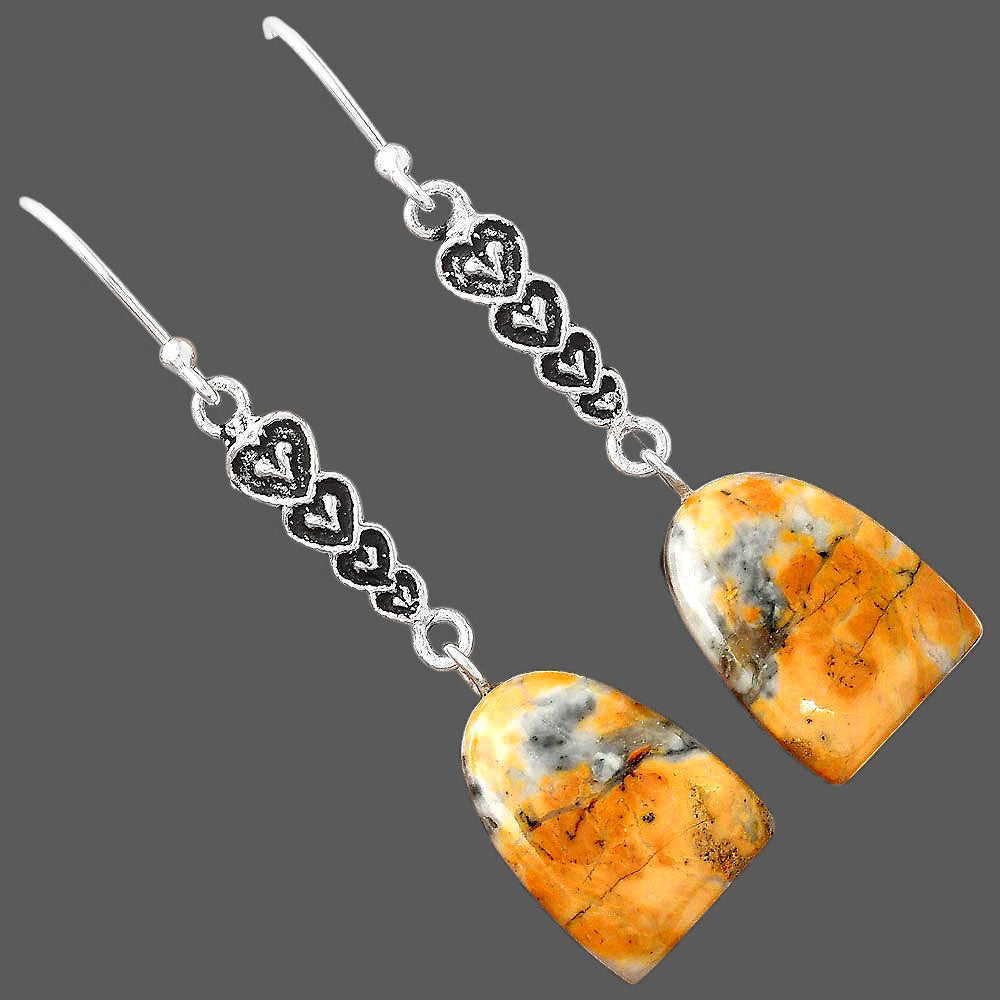 Heart - Maligano Jasper - Indonesia Earrings E-1065 SDE88368