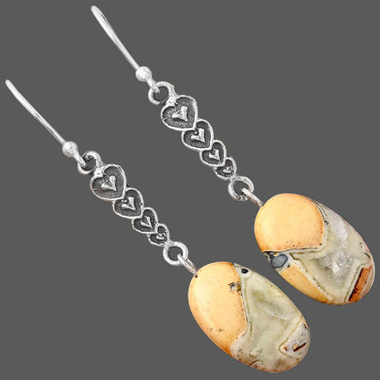 Heart - Maligano Jasper - Indonesia Earrings E-1065 SDE88369