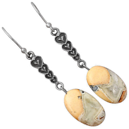 Heart - Maligano Jasper - Indonesia Earrings E-1065 SDE88369