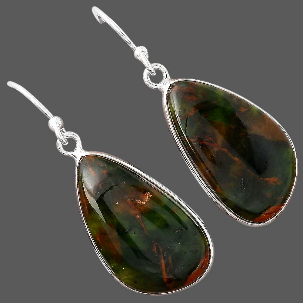 Natural Turkish Rainforest Chrysocolla Earrings E-1001 SDE88373