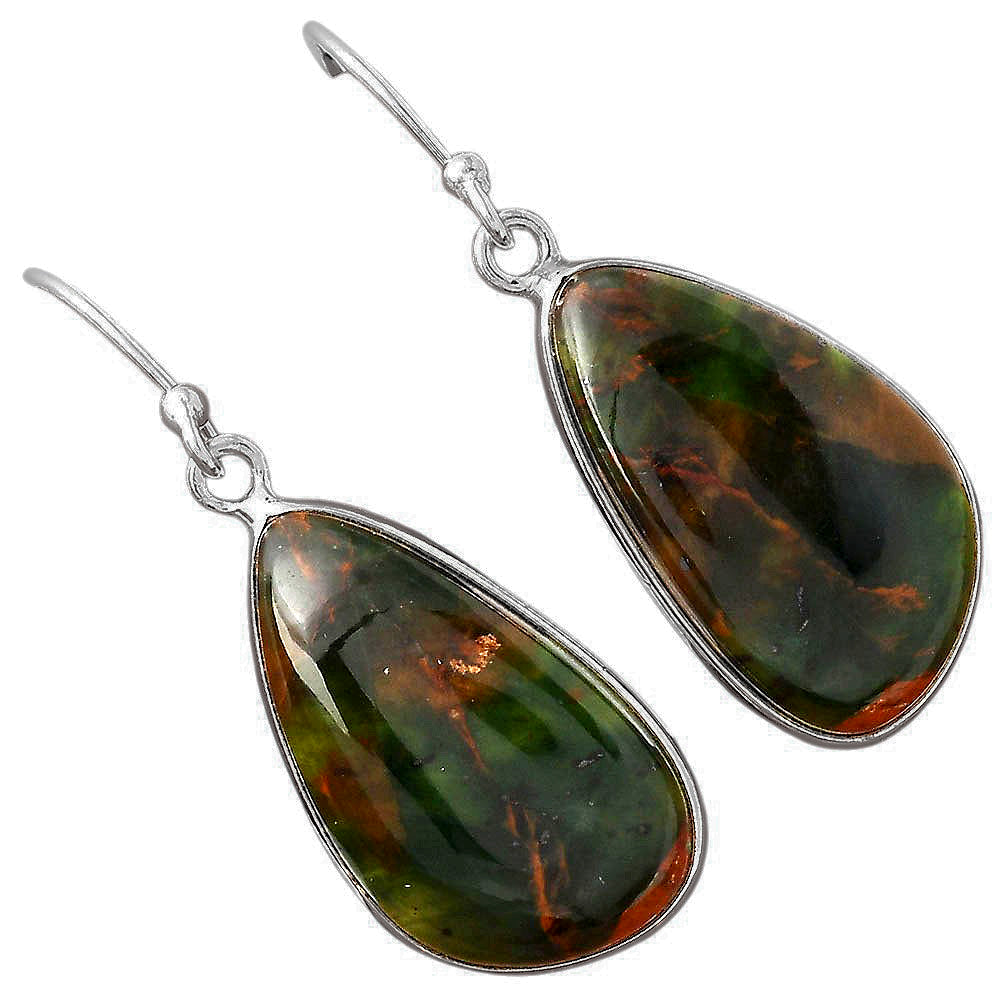 Natural Turkish Rainforest Chrysocolla Earrings E-1001 SDE88373