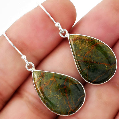 Natural Turkish Rainforest Chrysocolla Earrings E-1001 SDE88377