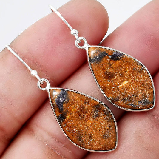 Natural Indian Blanket Jasper Earrings E-1001 SDE88386