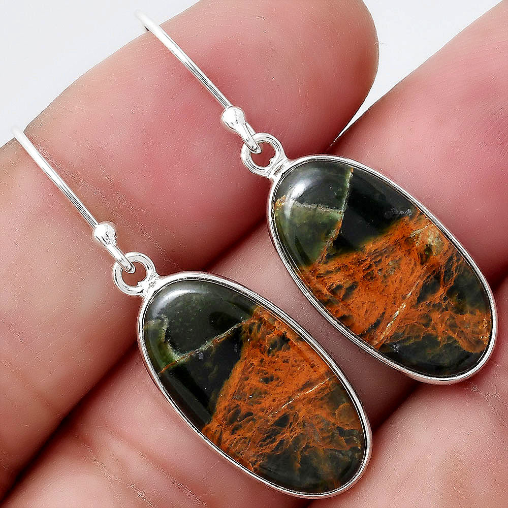 Natural Turkish Rainforest Chrysocolla Earrings E-1001 SDE88388