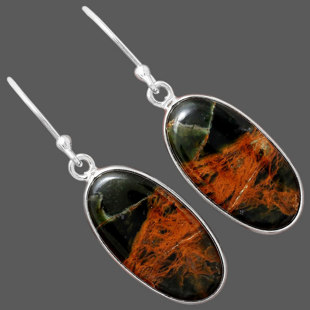 Natural Turkish Rainforest Chrysocolla Earrings E-1001 SDE88388
