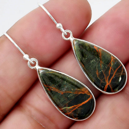 Natural Turkish Rainforest Chrysocolla Earrings E-1001 SDE88389