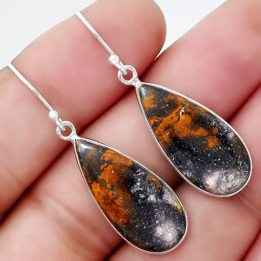 Natural Indian Blanket Jasper Earrings E-1001 SDE88402