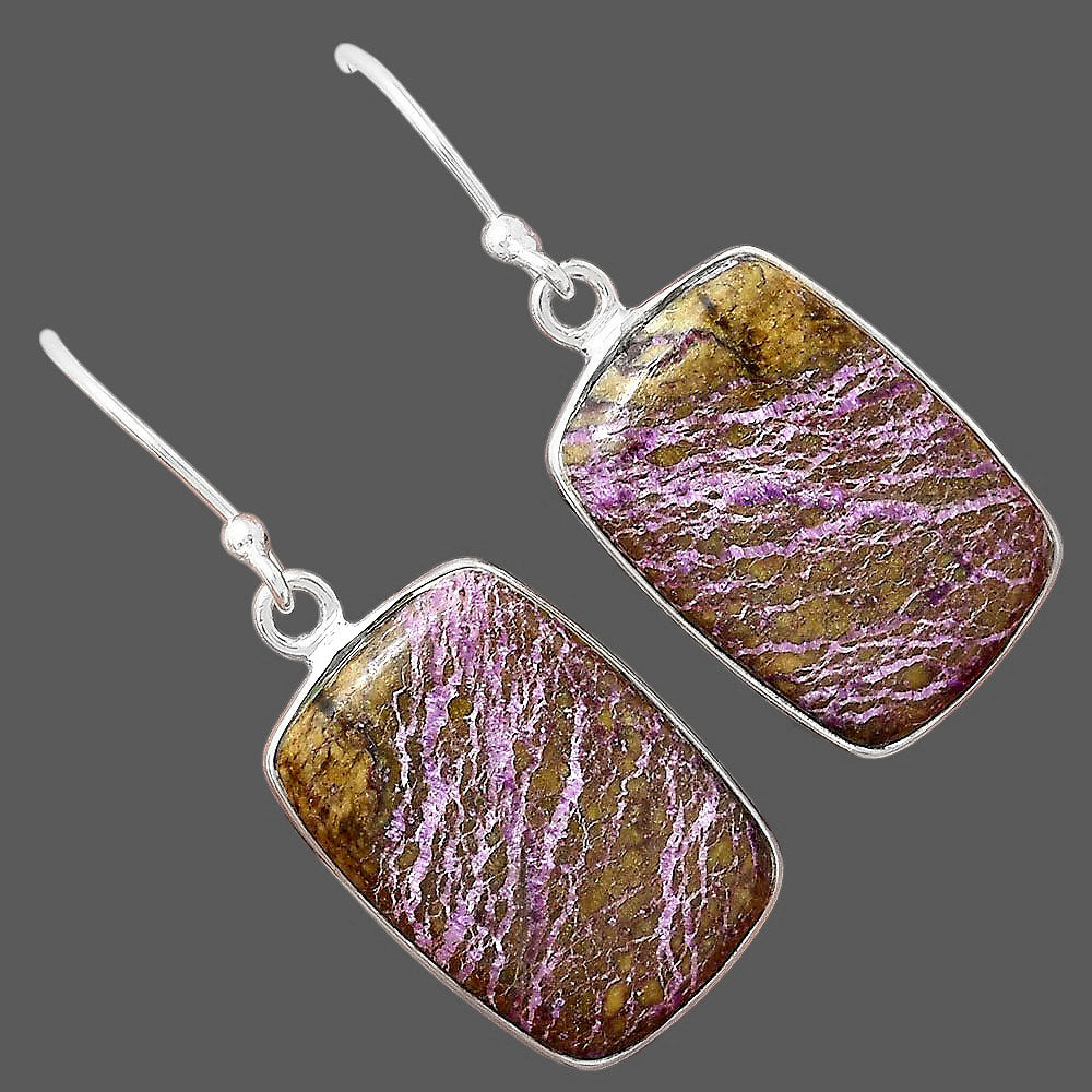 Natural Purpurite - South Africa Earrings E-1001 SDE88410