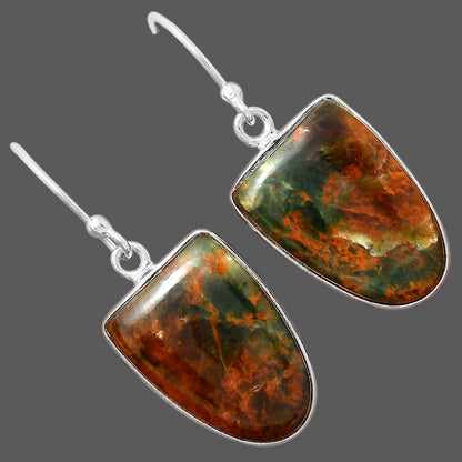 Natural Turkish Rainforest Chrysocolla Earrings E-1001 SDE88420