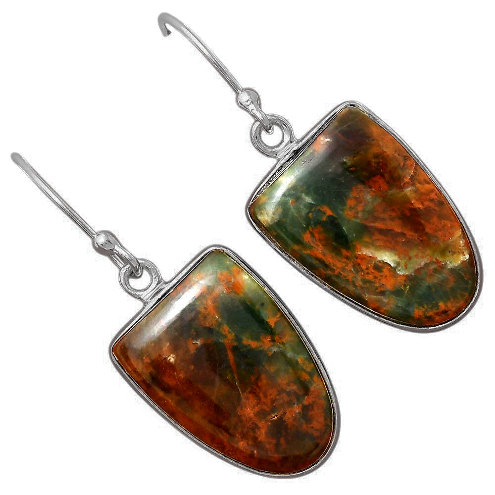 Natural Turkish Rainforest Chrysocolla Earrings E-1001 SDE88420