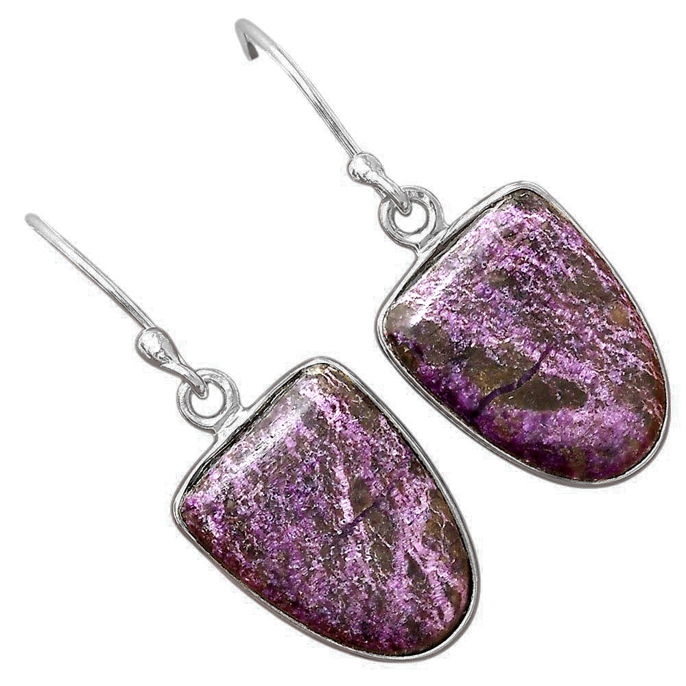 Natural Purpurite - South Africa Earrings E-1001 SDE88421