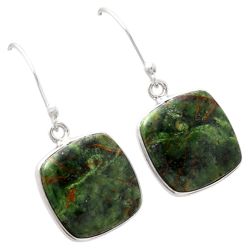 Natural Turkish Rainforest Chrysocolla Earrings E-1001 SDE88424