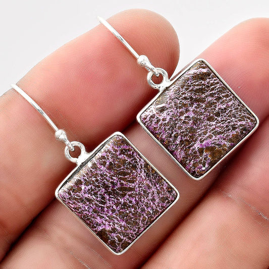 Natural Purpurite - South Africa Earrings E-1001 SDE88438