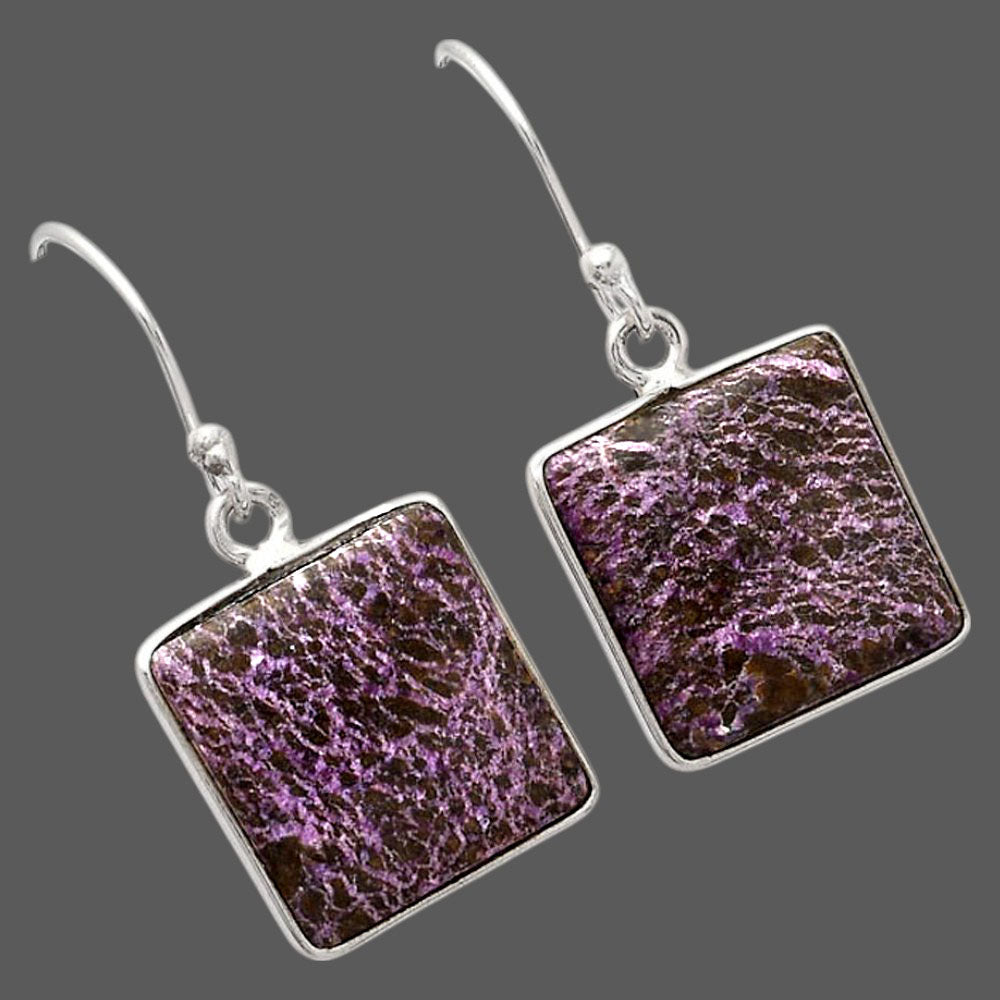 Natural Purpurite - South Africa Earrings E-1001 SDE88438