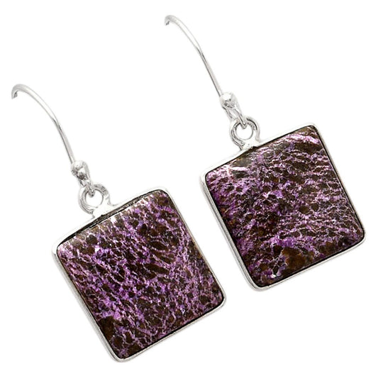 Natural Purpurite - South Africa Earrings E-1001 SDE88438