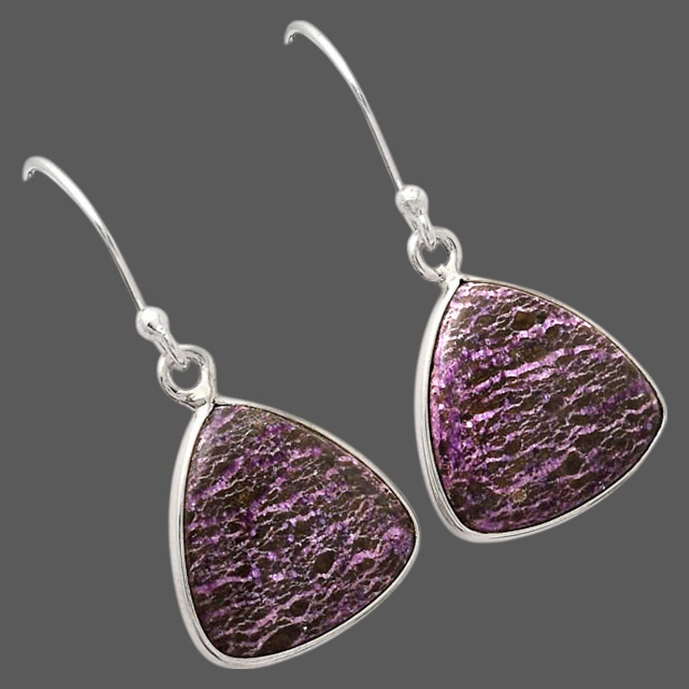Natural Purpurite - South Africa Earrings E-1001 SDE88440
