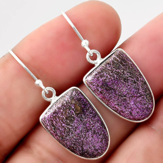 Natural Purpurite - South Africa Earrings E-1001 SDE88441