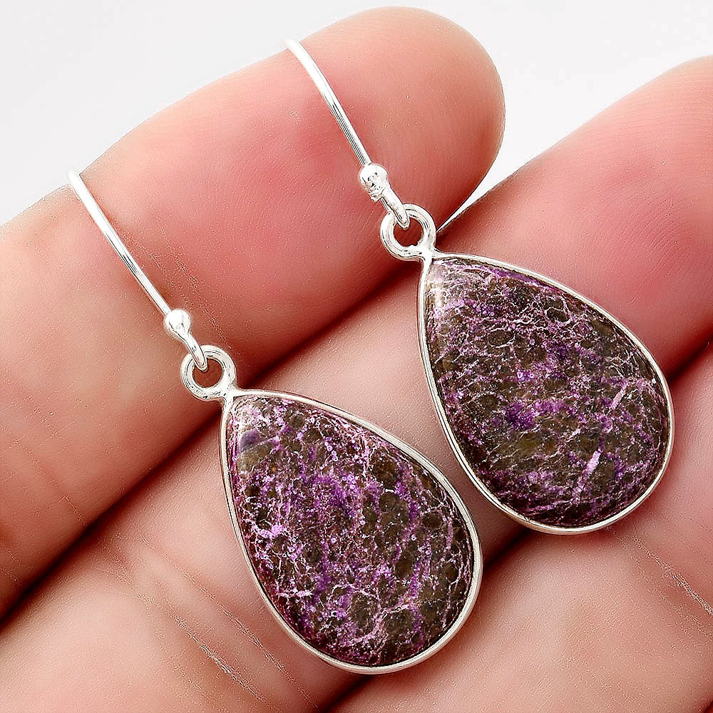 Natural Purpurite - South Africa Earrings E-1001 SDE88445
