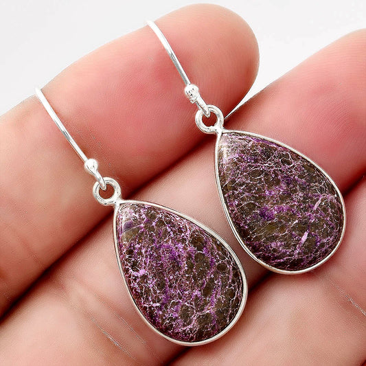 Natural Purpurite - South Africa Earrings E-1001 SDE88445