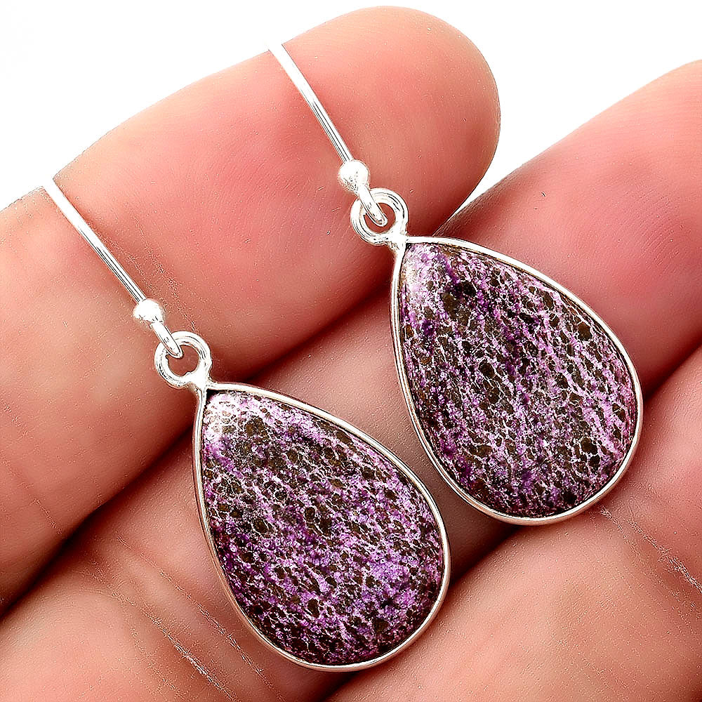 Natural Purpurite - South Africa Earrings E-1001 SDE88446