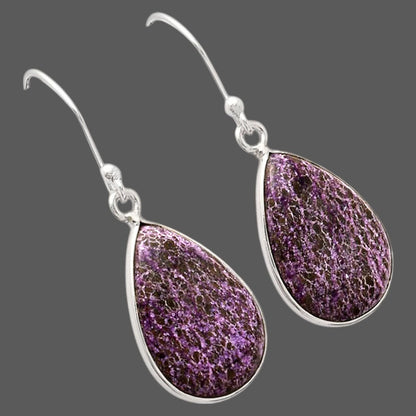 Natural Purpurite - South Africa Earrings E-1001 SDE88446