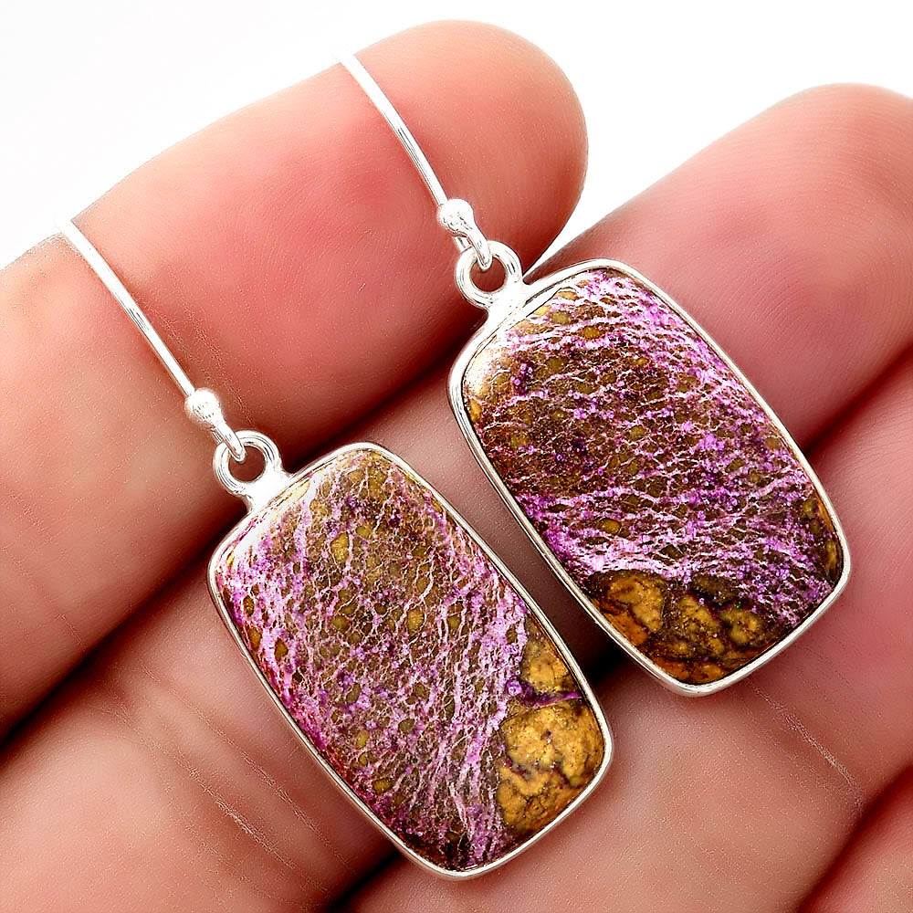 Natural Purpurite - South Africa Earrings E-1001 SDE88450