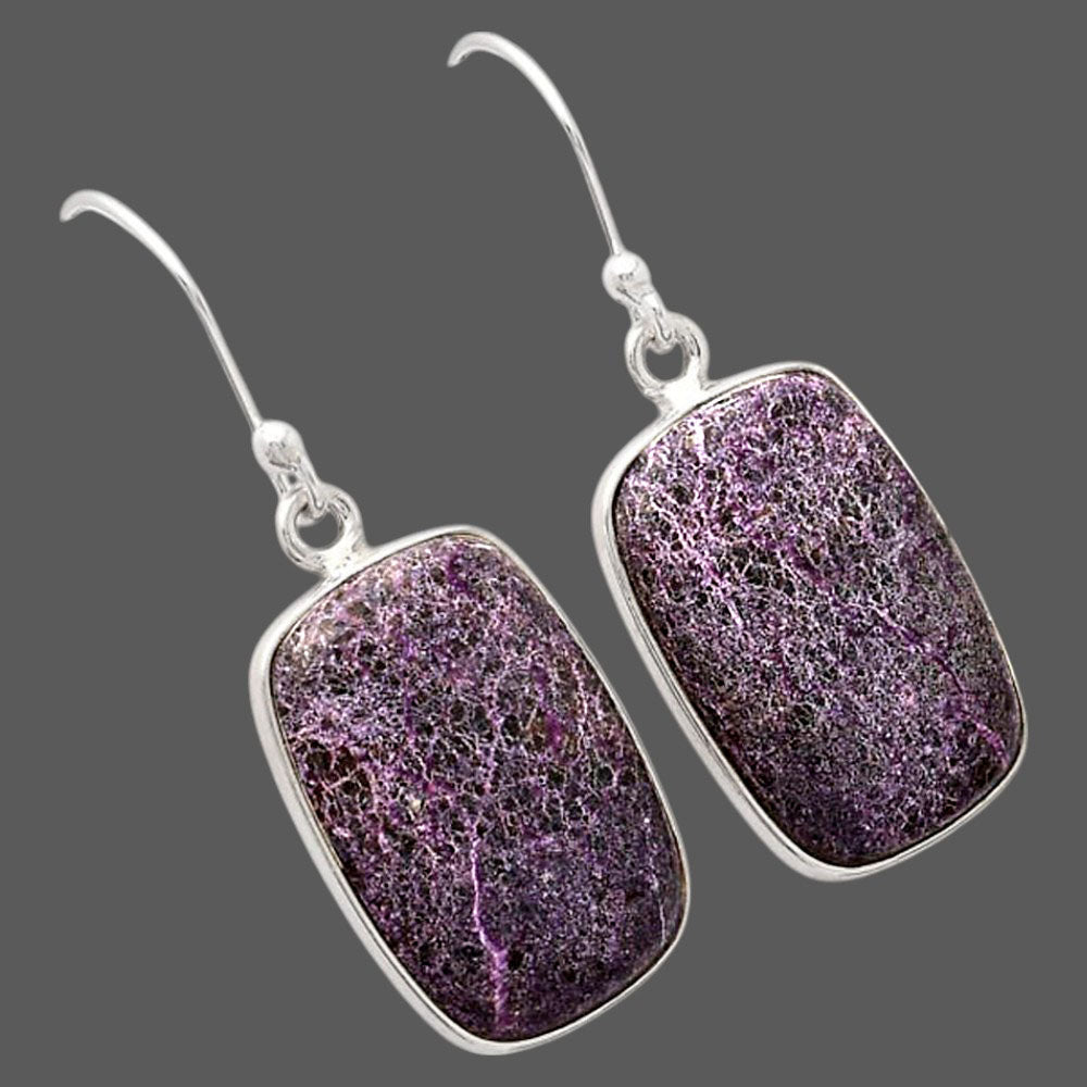 Natural Purpurite - South Africa Earrings E-1001 SDE88453