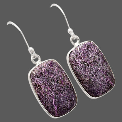 Natural Purpurite - South Africa Earrings E-1001 SDE88453