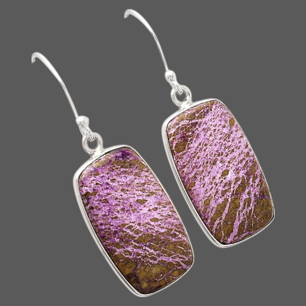Natural Purpurite - South Africa Earrings E-1001 SDE88454