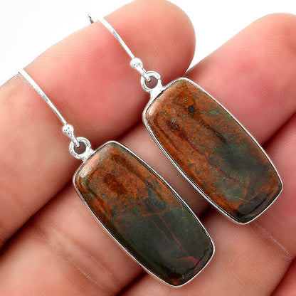 Natural Turkish Rainforest Chrysocolla Earrings E-1001 SDE88456