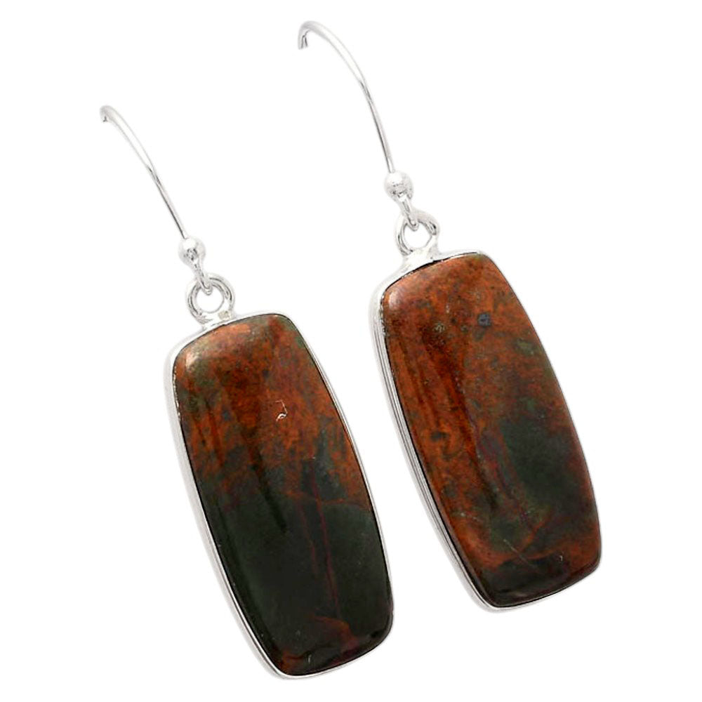 Natural Turkish Rainforest Chrysocolla Earrings E-1001 SDE88456