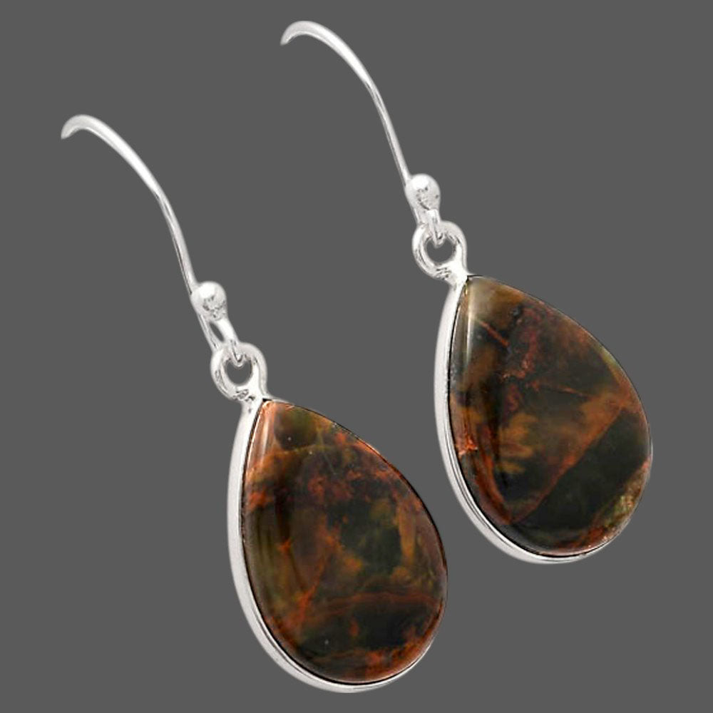 Natural Turkish Rainforest Chrysocolla Earrings E-1001 SDE88457