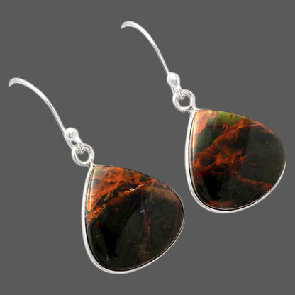 Natural Turkish Rainforest Chrysocolla Earrings E-1001 SDE88467