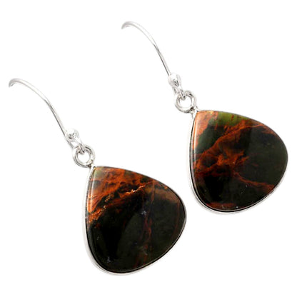 Natural Turkish Rainforest Chrysocolla Earrings E-1001 SDE88467