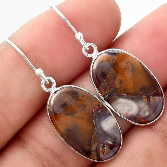 Natural Purple Cow Jasper Earrings E-1001 SDE88476