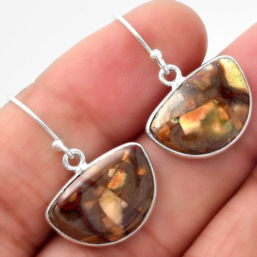 Natural Purple Cow Jasper Earrings E-1001 SDE88480