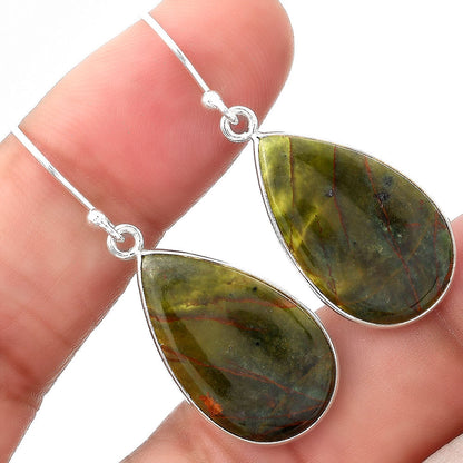 Natural Turkish Rainforest Chrysocolla Earrings E-1001 SDE88486