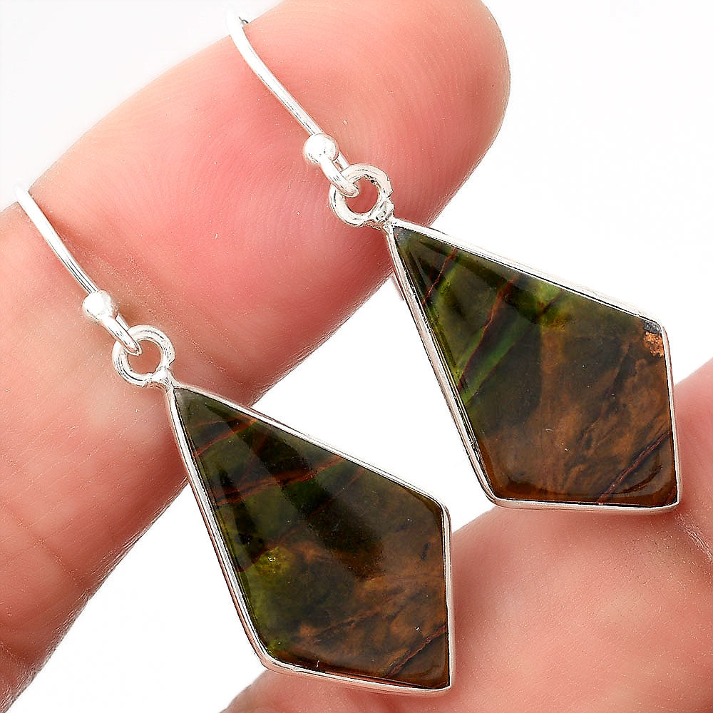 Natural Turkish Rainforest Chrysocolla Earrings E-1001 SDE88501