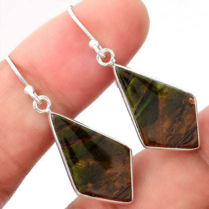 Natural Turkish Rainforest Chrysocolla Earrings E-1001 SDE88501