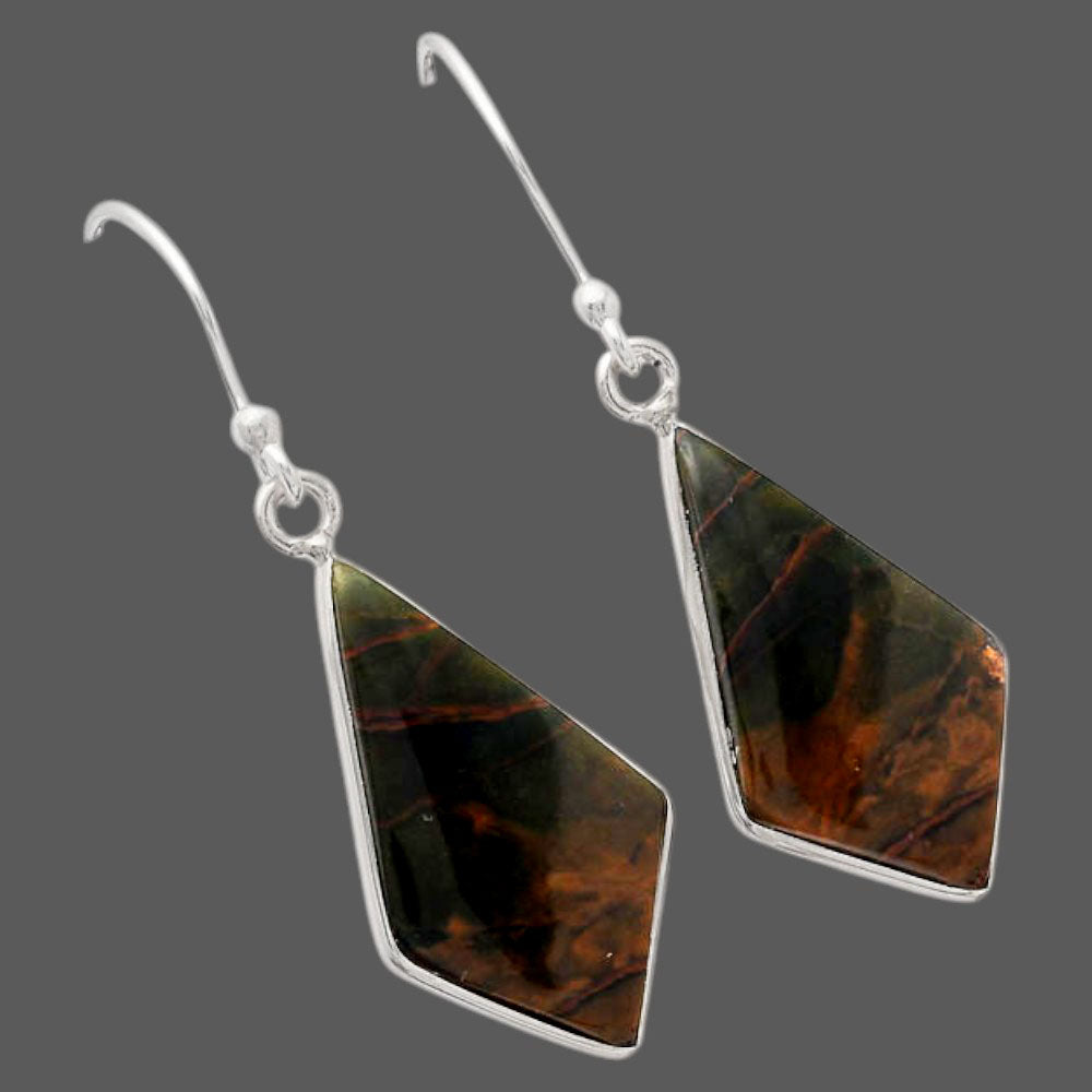 Natural Turkish Rainforest Chrysocolla Earrings E-1001 SDE88501