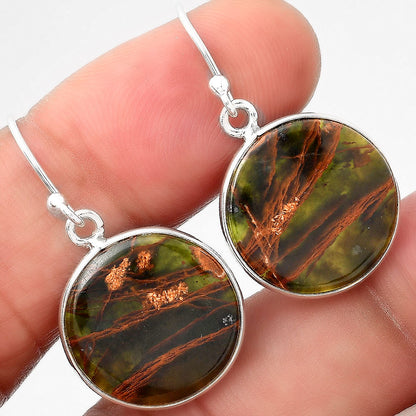 Natural Turkish Rainforest Chrysocolla Earrings E-1001 SDE88503