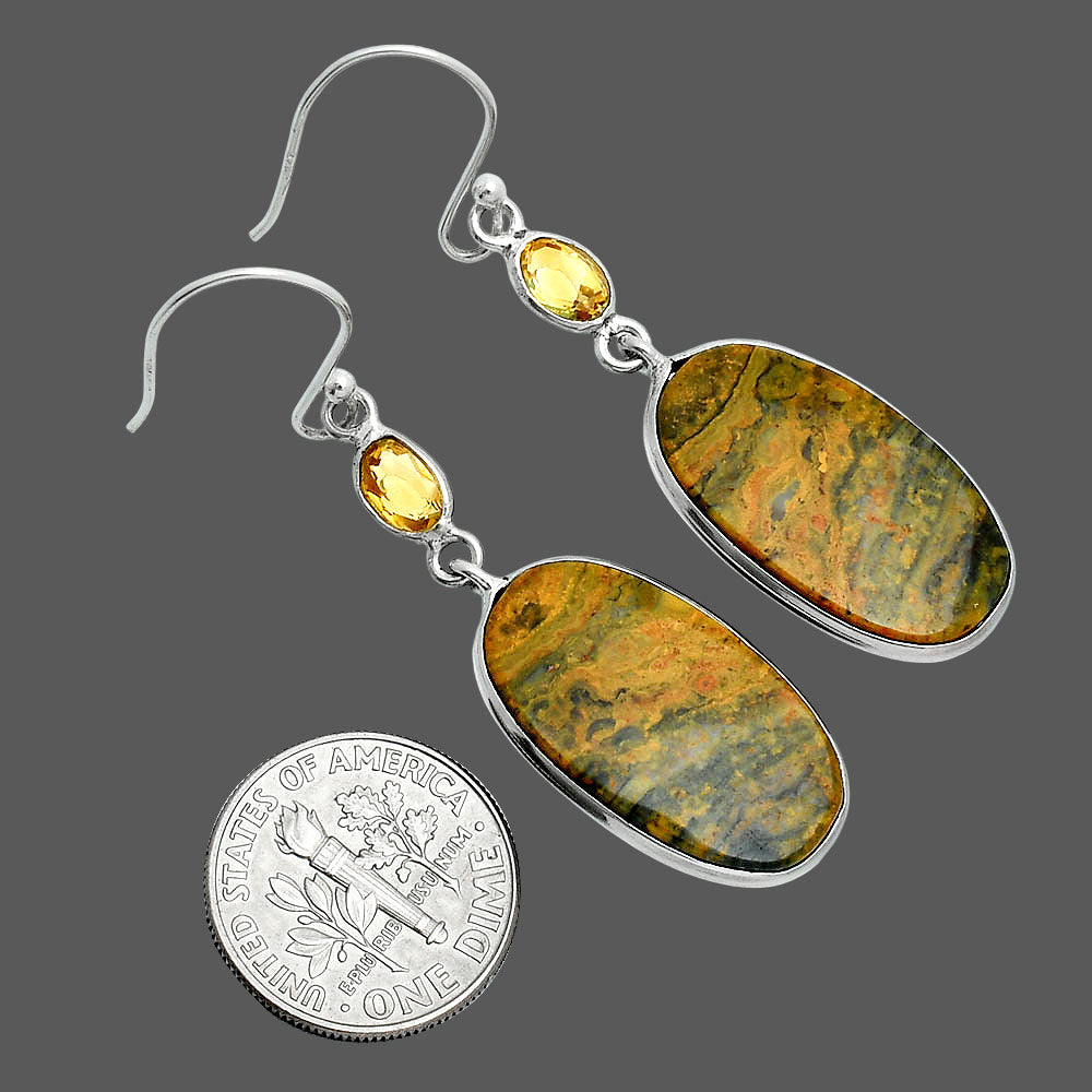 Natural Eclipse & Citrine Earrings E-1002 SDE88507