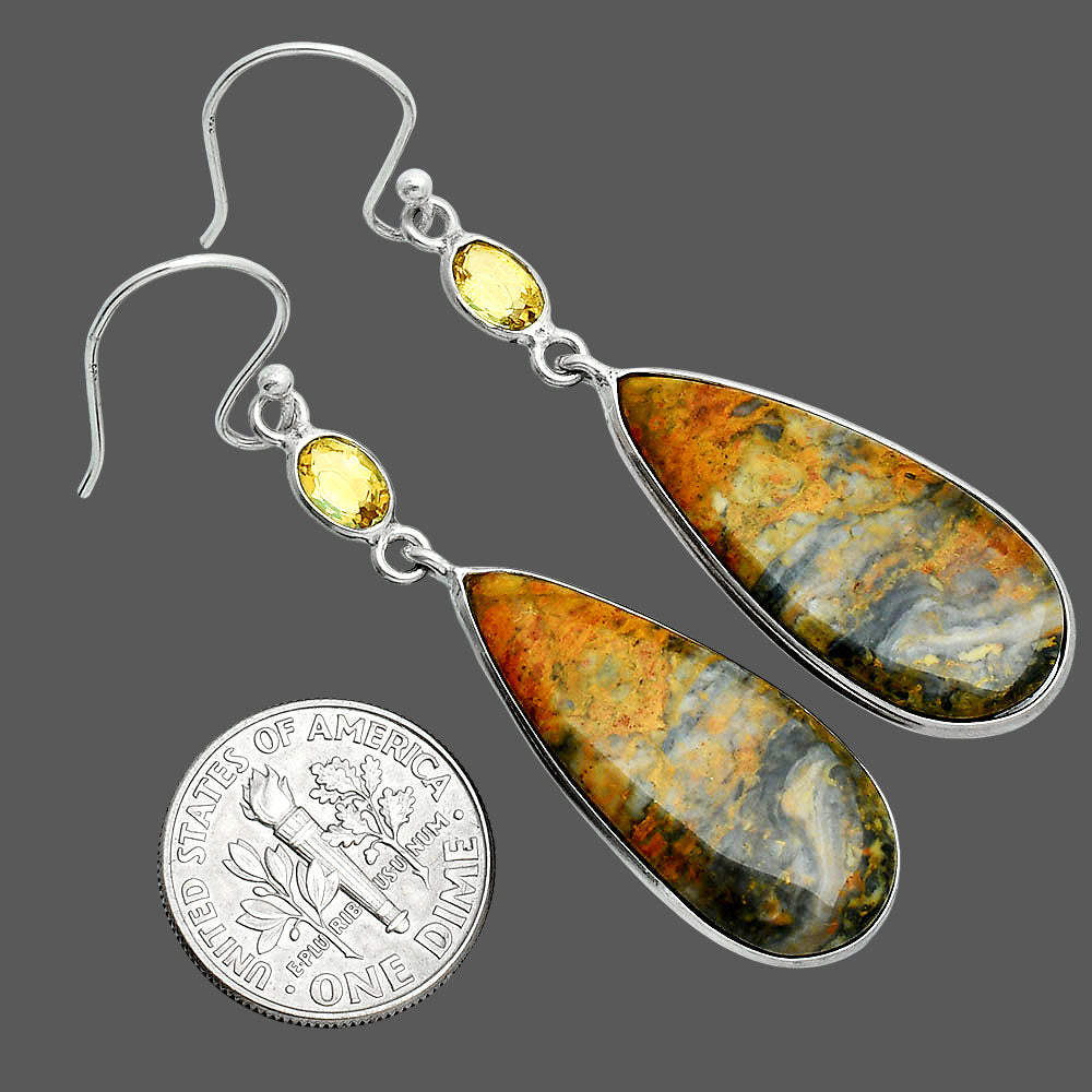 Natural Eclipse & Citrine Earrings E-1002 SDE88512