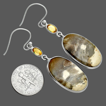 Natural Bat Cave Jasper & Citrine Earrings E-1002 SDE88540