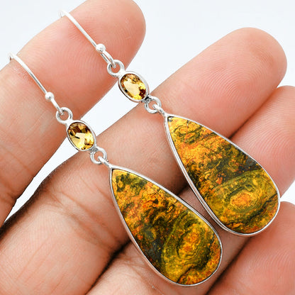 Natural Eclipse & Citrine Earrings E-1002 SDE88543