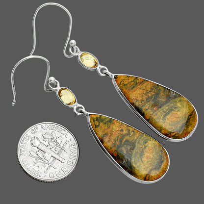 Natural Eclipse & Citrine Earrings E-1002 SDE88543