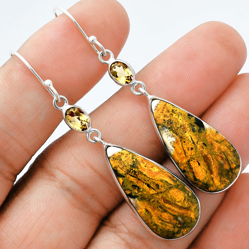 Natural Eclipse & Citrine Earrings E-1002 SDE88544